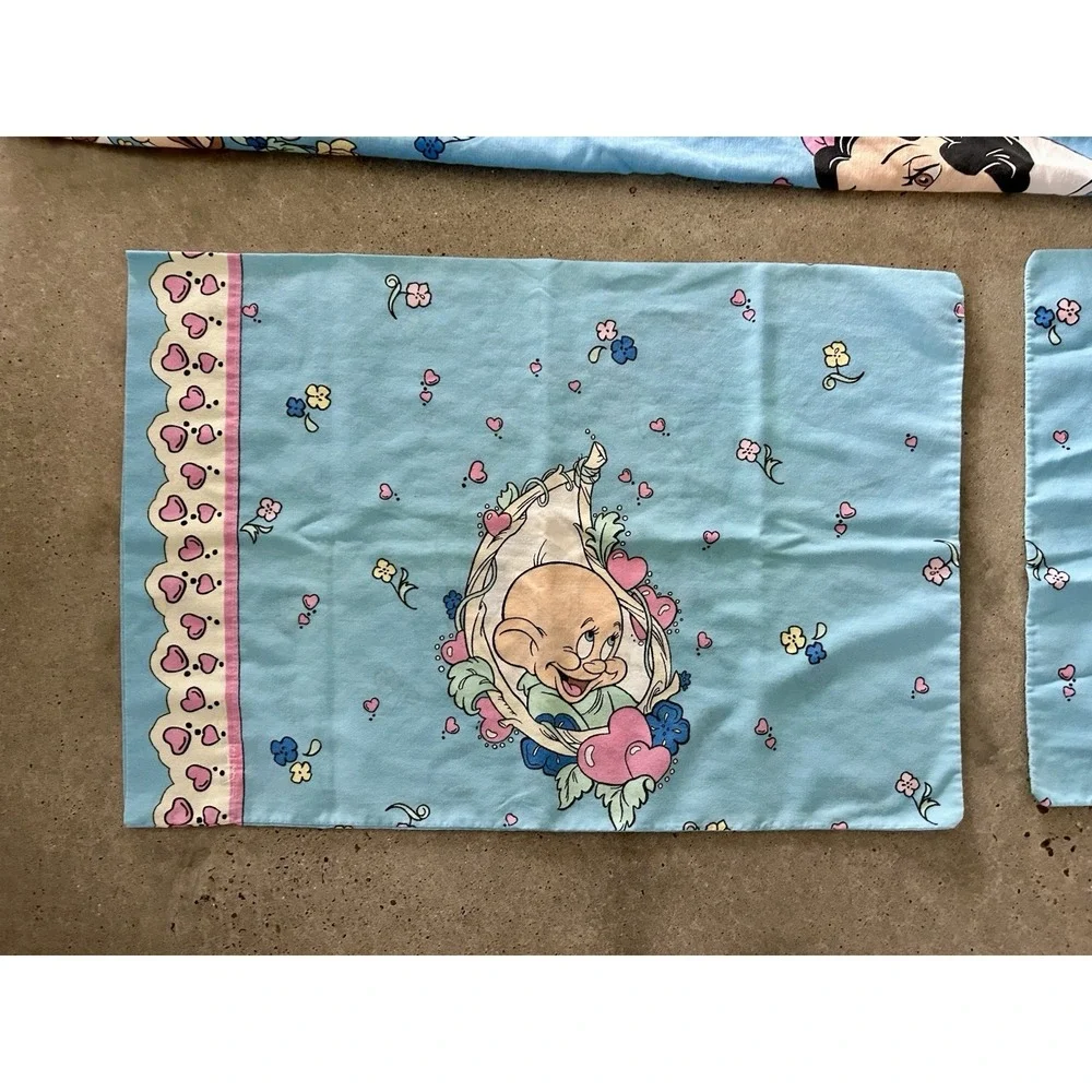 Vintage- Walt Disney Snow White & The Seven Dwarfs Bed- 3 Piece Sheet Set